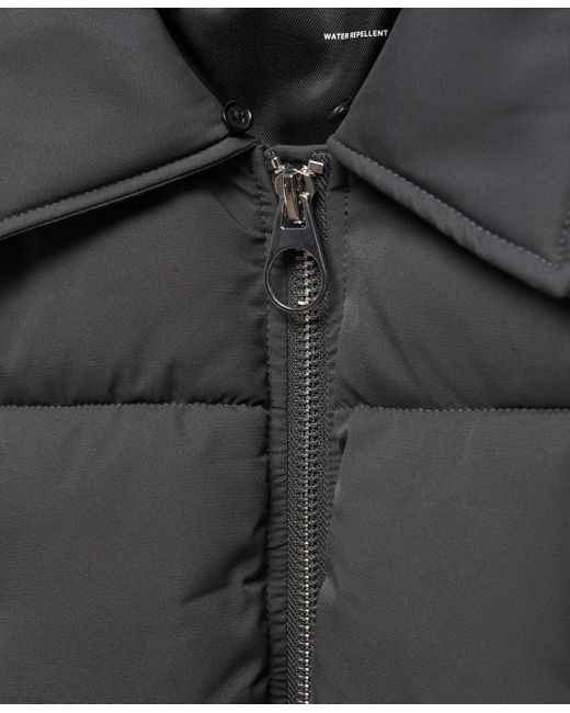 Mango Faux Fur Collar Bomber Anorak Coat in Black | Lyst