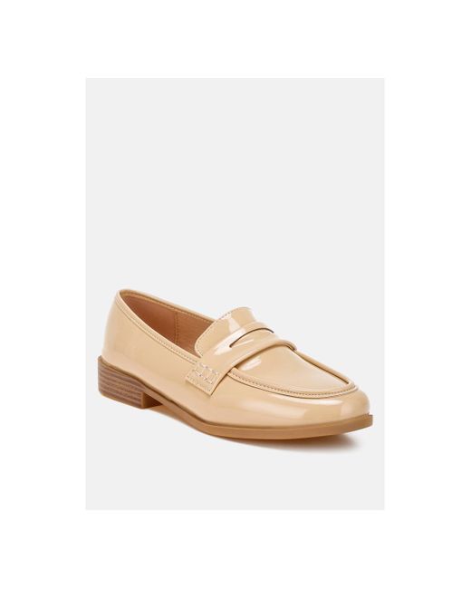 LONDON RAG Natural Mogul Penny Strap Detail Loafer