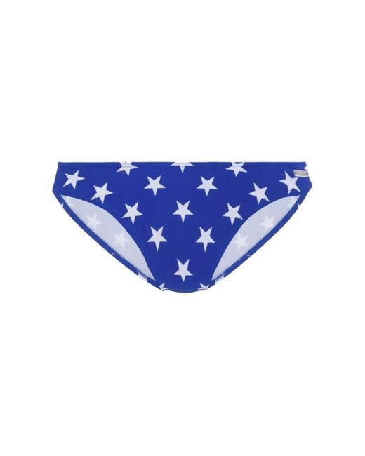 Lascana Blue Pattern Classic Bikini Swimsuit Bottom