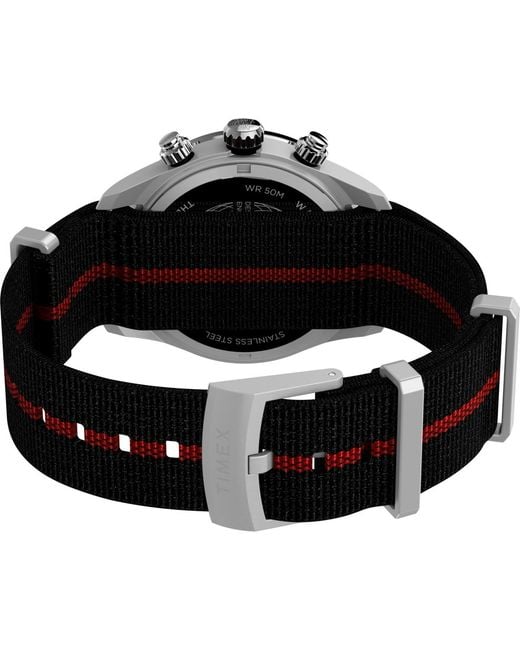 Timex Black Chronograph Fabric Watch for men