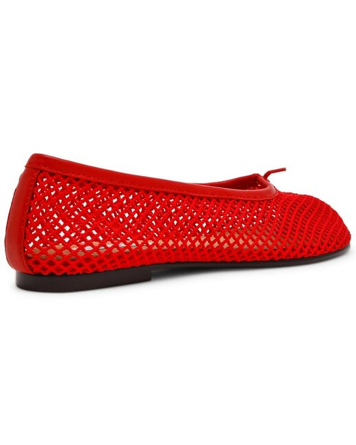 Steve Madden Red Calico Split-toe Ballet Flats