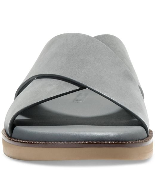 Cole Haan Gray Nantucket Cross Strap Slip-on Slide Sandals for men
