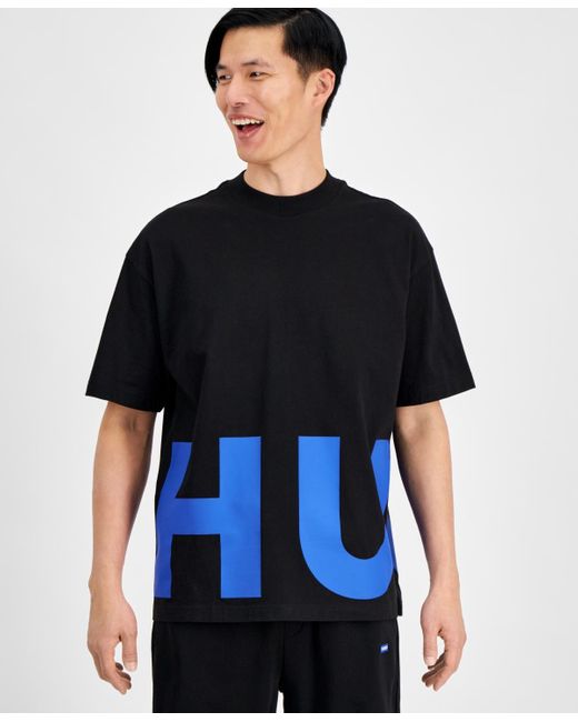 Boss Black Hugo By Oversized-fit Logo Graphic T-shirt for men
