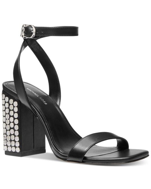 Michael Kors Black Michael Merriam Block-heel Sandals