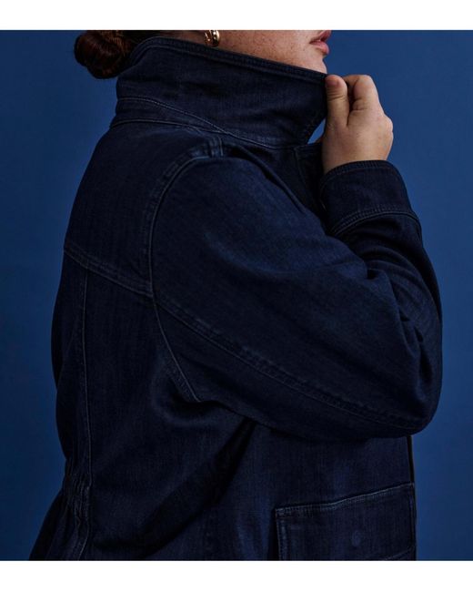 UNIVERSAL STANDARD Blue Plus Size Denim Utility Jacket
