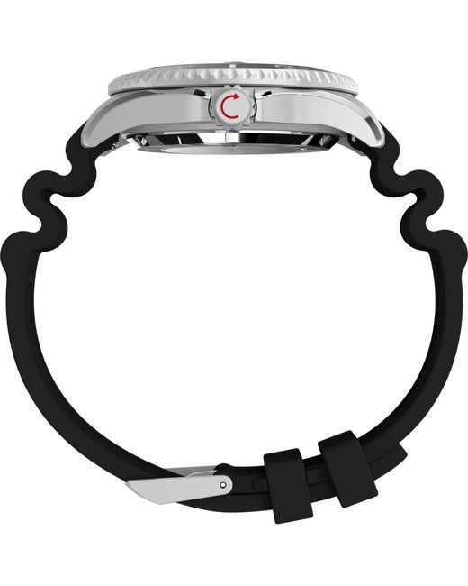 Timex Black Mechanical Automatic Hnbr Rubber Watch for men