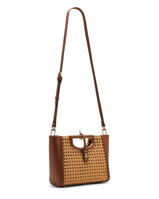 Anne Klein Brown Caning Small Satchel Bag