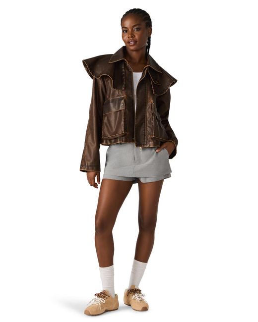 Steve Madden Brown Varvara Long-sleeve Jacket