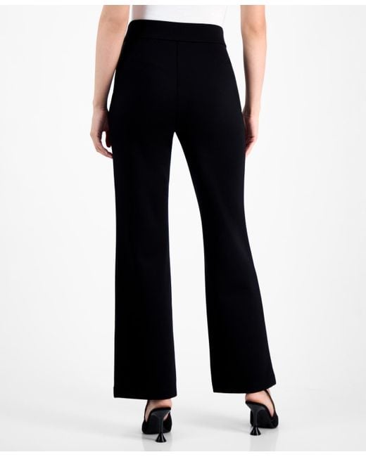 INC International Concepts Blue Petite High-rise Bootcut Pull-on Pants