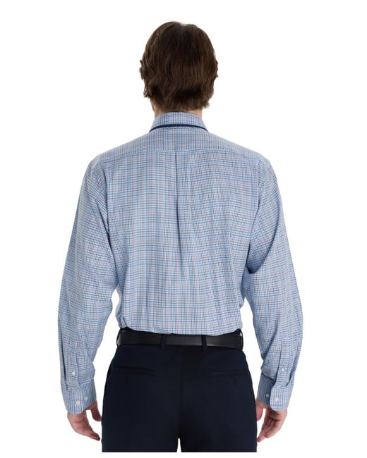 Club Room Blue Fashion Poplin Henry Shirt for men