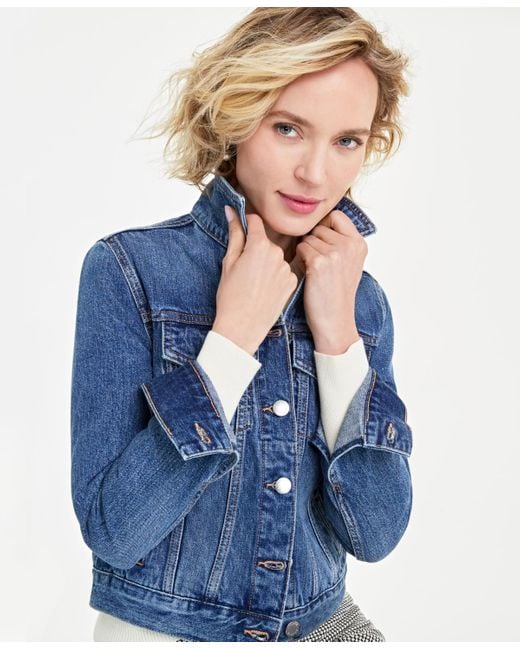 On 34th Blue Classic Denim Trucker Jacket