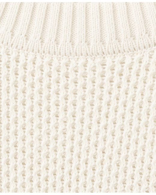 Mango White Medium-knit Microstructure Sweater for men