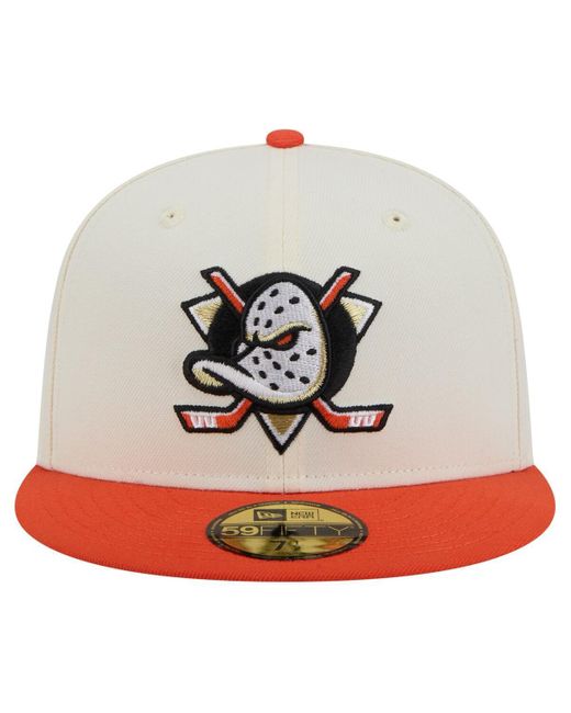 KTZ Gray Anaheim Ducks Chrome Two-toned 59fifty Fitted Hat for men
