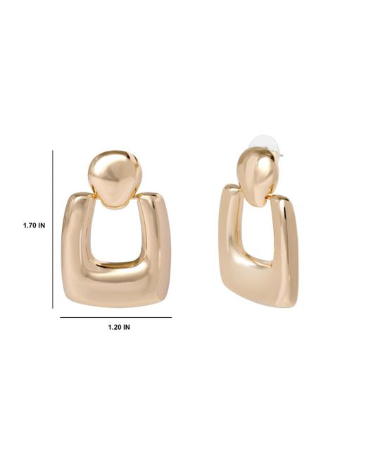 BCBGMAXAZRIA White Retro Rectangle Drop Earrings