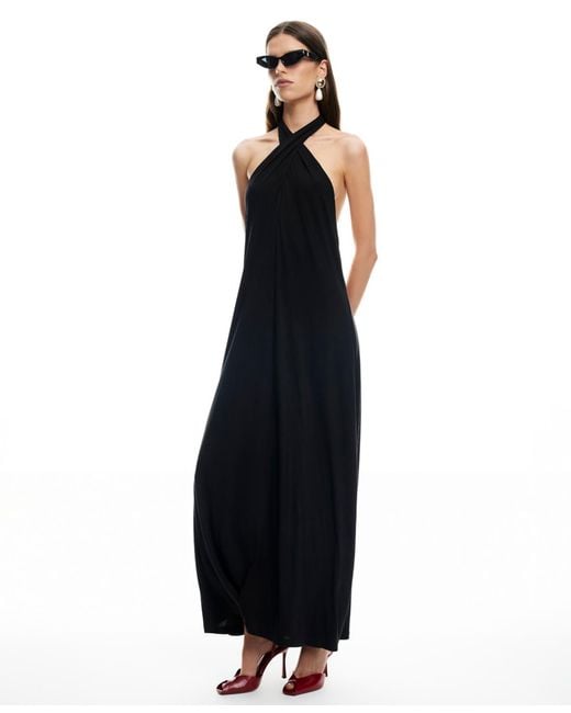 Lioness Heavenly Halter Neck Maxi Dress in Black | Lyst