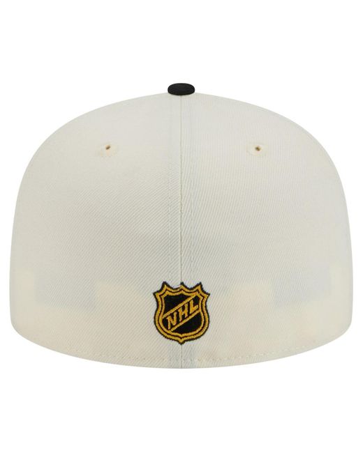 KTZ Metallic Boston Bruins Chrome Two-toned 59fifty Fitted Hat for men