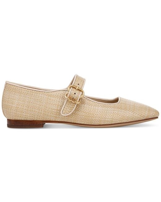 Sam Edelman Natural Michaela Buckled Mary Jane Flats