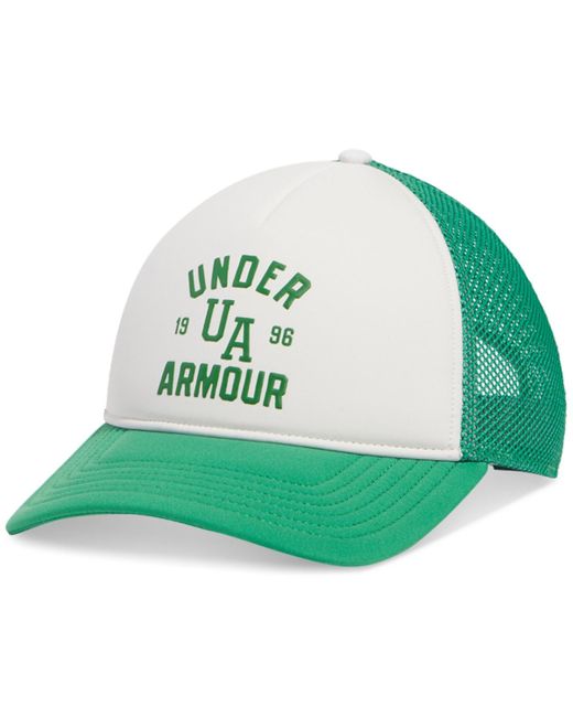 Under Armour Green Sportstyle Snapback Trucker Hat for men