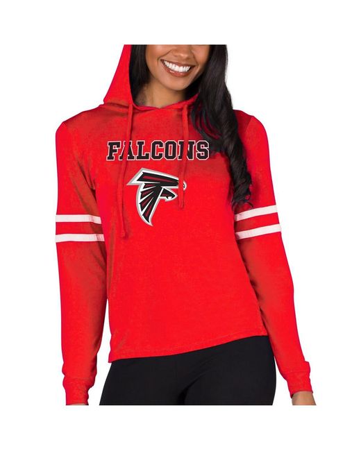 Concepts Sport Red Atlanta Falcons Marathon Lightweight Lounge Pullover Hoodie