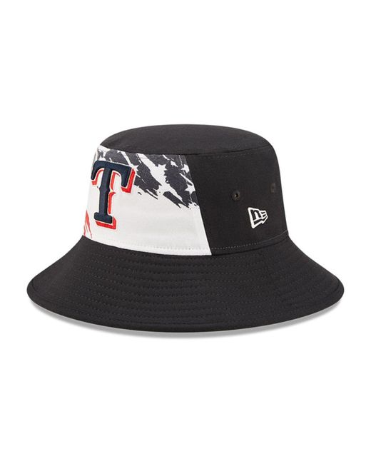 KTZ Synthetic Navy Texas Rangers 2022 4th Of July Bucket Hat in Black