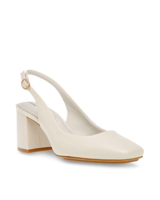 Anne Klein Laney Sling Back Dress Heel Sandals in White | Lyst