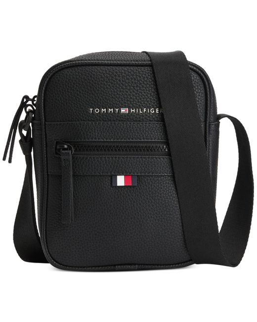 Tommy Hilfiger Black Essential Mini Reporter Bag for men