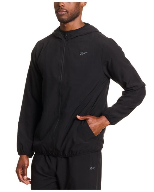 Reebok Black Woven Logo Jacket for men