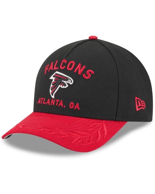 KTZ Black/red Atlanta Falcons 2025 Nfl Draft 9forty A-frame M-crown Adjustable Hat for men