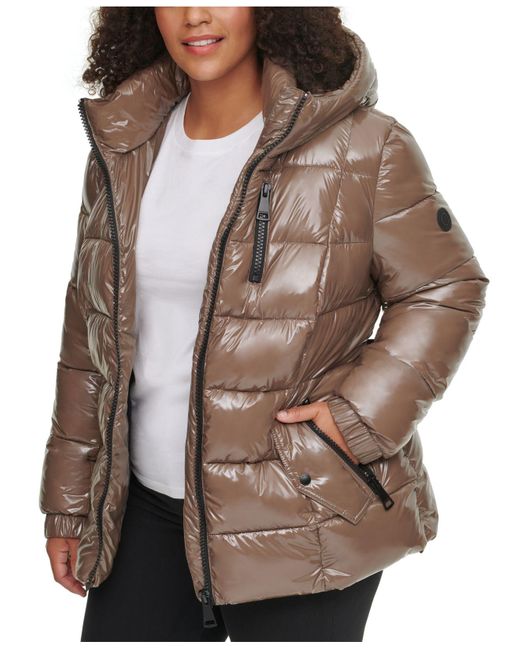 plus size calvin klein puffer coat