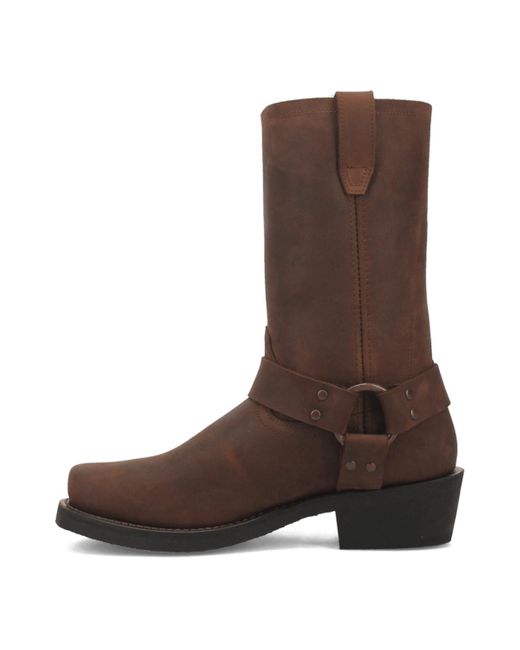 Dingo Brown Dean Leather Harness Boot for men