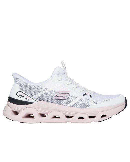 Skechers White Slip-ins: Glide-step Altus Fast Lane Athletic Walking Sneakers