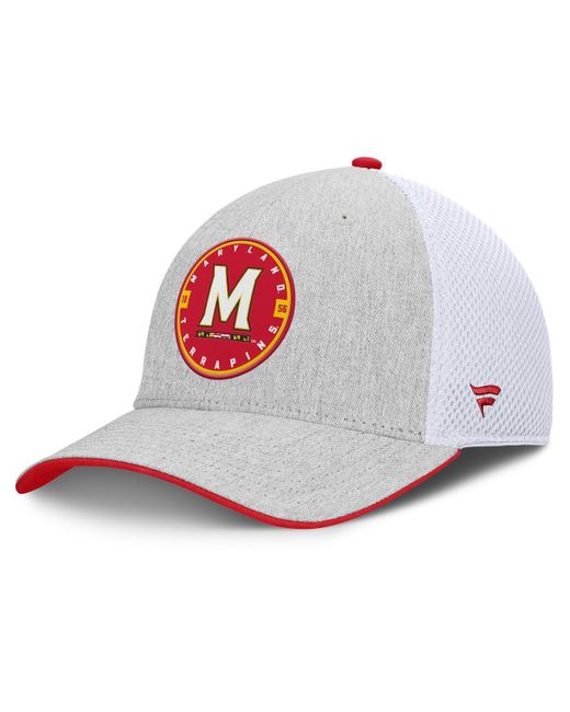 Fanatics Heather Gray/white Maryland Terrapins trigger Flex Hat for men