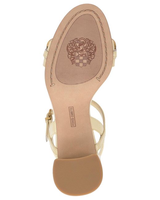 Vince Camuto Metallic Chirie Chain T-strap Block-heel Sandals