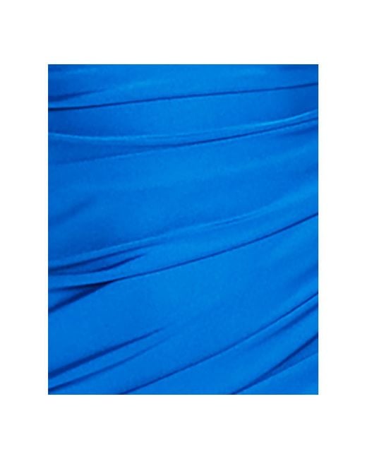B Darlin Blue Shirred Ruffled Bodycon Dress