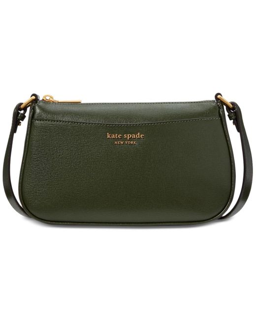 Kate Spade Small Bleecker Saffiano Leather Crossbody Bag in Green