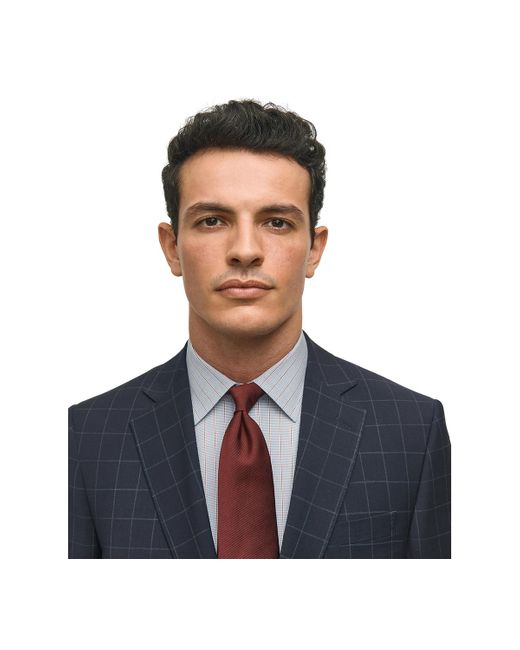 Brooks Brothers Blue Classic-fit Windowpane Suit Jacket for men