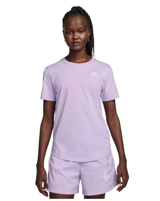 Nike Purple Sportswear Club Essentials T-shirt
