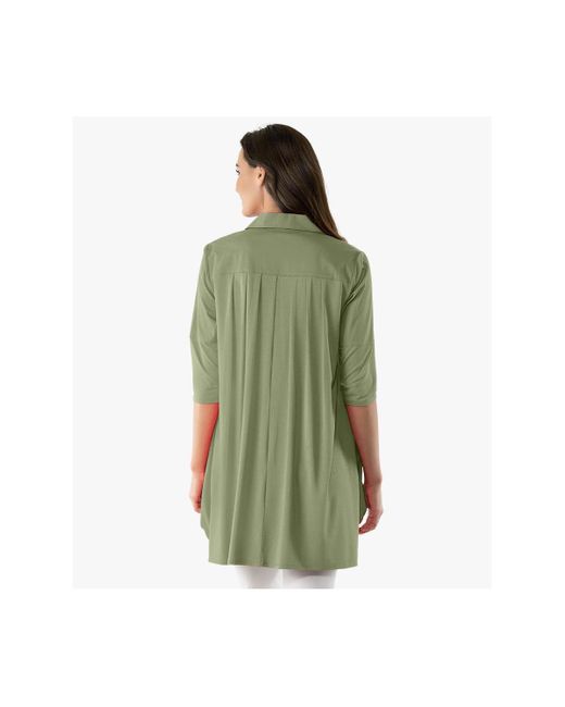 売れ筋商品|||ステラカラカシ カットソー トップス レディース Women's 3/4 Sleeve Button-Front Cotton Poplin Shirt Top Tiburon Tunic Icon Crocus Stella Carakasi Women's Cotton Poplin A-Line 3/4 Sleeve