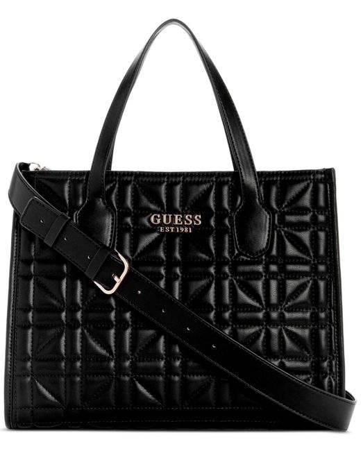 Guess Black Silvana Double Compartment Tote