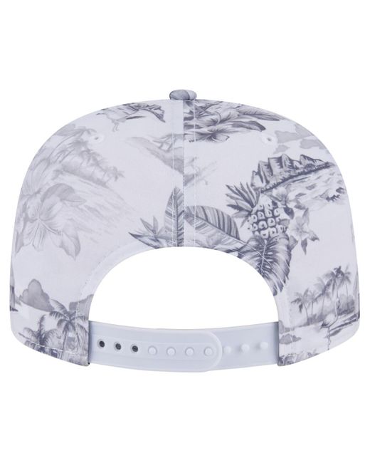 KTZ Metallic Chicago Sox Printed Island Golfer Snapback Hat for men