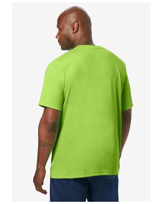 Kingsize Red Big & Tall No Sweat Crewneck Tee for men