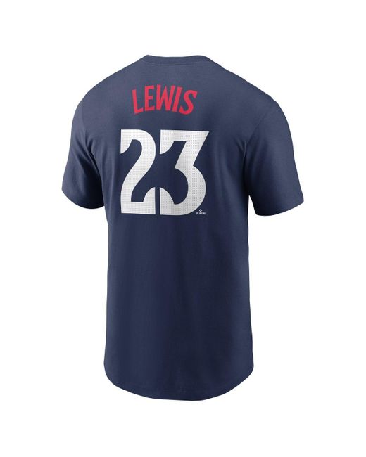 Nike Blue Royce Lewis Minnesota Twins Fuse Name Number T-shirt for men