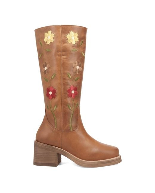 Dingo Brown Bloom Leather Boot
