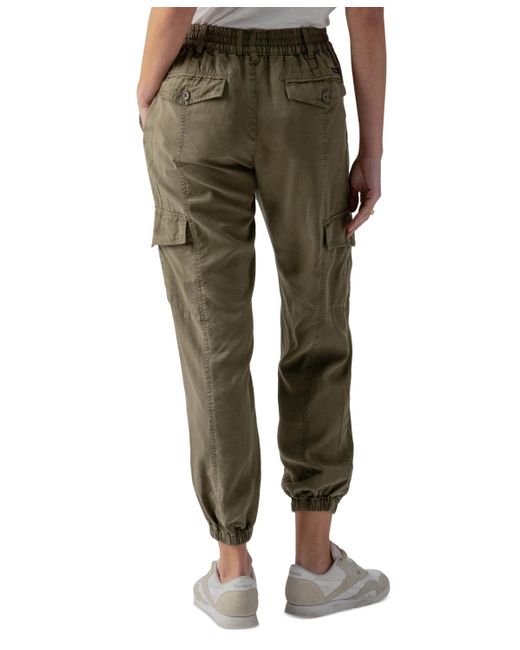 Sanctuary Green Rebel Relaxed Tapered Cargo Pants