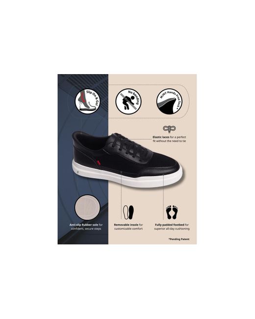 Marc Joseph New York Black Hudson Street Hands-free Slip On Technology Fashion Sneakers for men