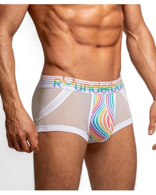 Rounderbum Blue Waveform Pride Anatomic Mini Trunk for men