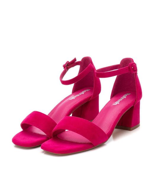Xti Pink Heeled Ankle Strap Sandals Refresh By