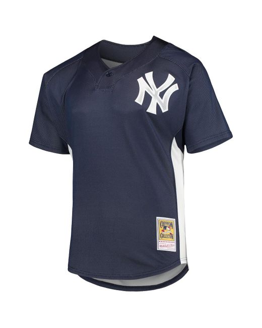 Mitchell & Ness Blue Derek Jeter New York Yankees Cooperstown Collection Mesh Batting Practice Jersey for men
