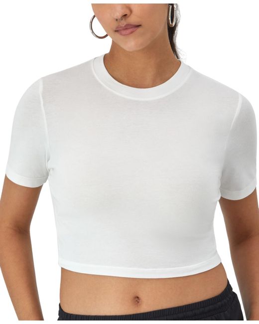 Champion White Soft-touch Short-sleeve Tiny T-shirt