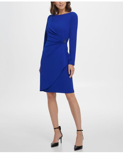 sapphire blue sheath dress